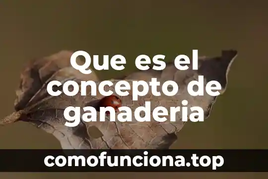 Qué es una autoridad comunal concepto 3 Que es el concepto de ganaderia