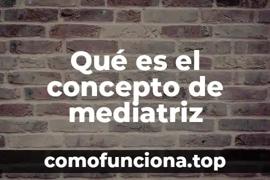 Que es guaricha concepto 8 Qué es el concepto de mediatriz