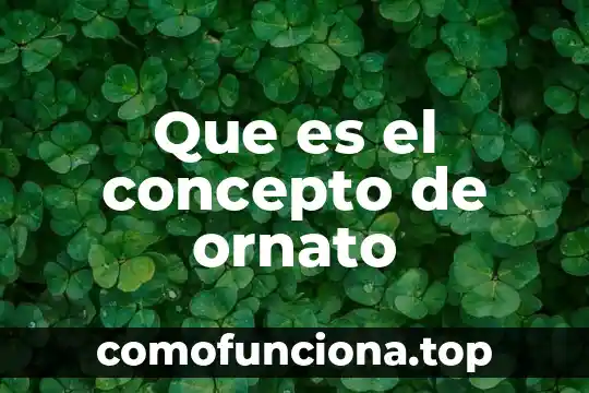 Qué es una autoridad comunal concepto 6 Que es el concepto de ornato