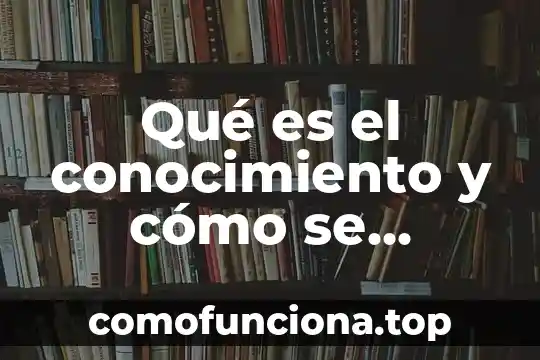 Que es el conocimiento para la ciencia 6 Qué es el conocimiento y cómo se genera