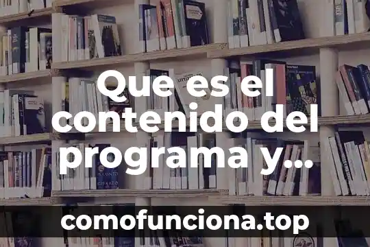 Que es el contenido en el arte yahoo 6 Que es el contenido del programa y principios pedagogicos