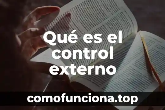 Que es el conocimiento externo e interno 8 Qué es el control externo