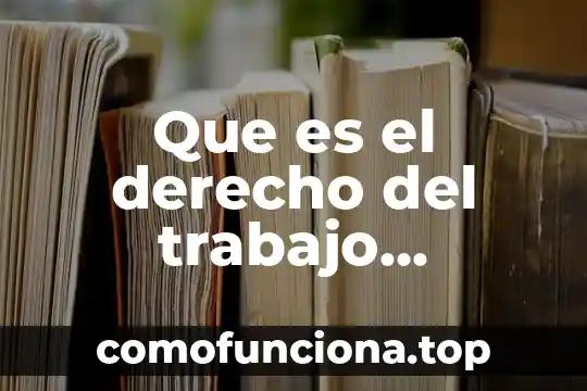 Que es culminar significado 5 Que es el derecho del trabajo internacional