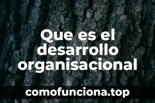 Gráfica circular definición qué es y concepto 3 Que es el desarrollo organisacional