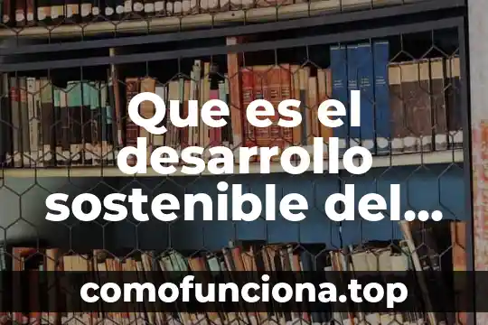 Qué es planificación para el desarrollo 4 Que es el desarrollo sostenible del planeta