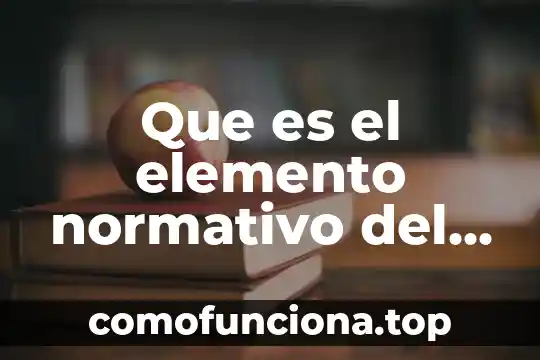 Que es ser tata en santería 5 Que es el elemento normativo del tipo penal