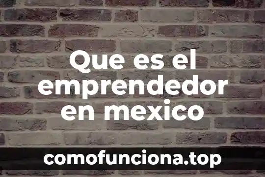 Que es una cultura cientifica 4 Que es el emprendedor en mexico