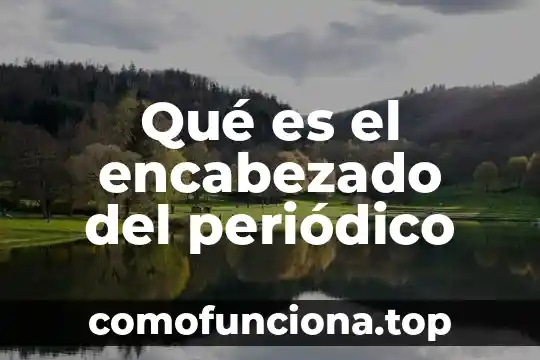 Que es un encabezado en un libro 4 Qué es el encabezado del periódico