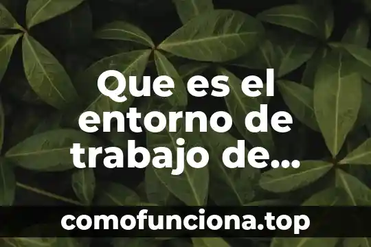 Investigar que es un area funcional de una empresa 6 Que es el entorno de trabajo de word area