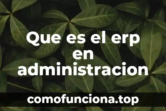 Que es un erp de ventas 3 Que es el erp en administracion