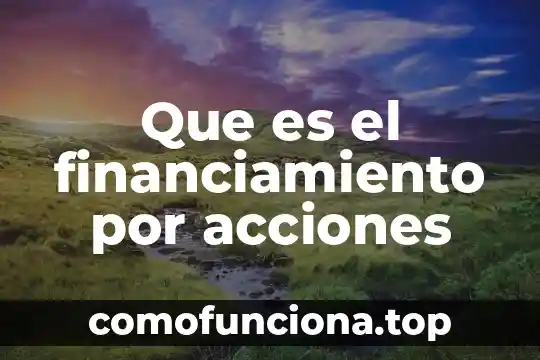 Que es una sociedad por acciones simplificada sas 4 Que es el financiamiento por acciones