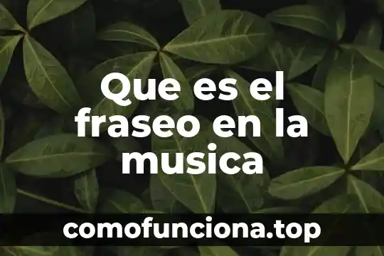 Para que es la música 7 Que es el fraseo en la musica