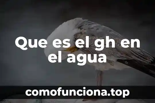 El agua de horchata que es elemento compuesto o mezcla 5 Que es el gh en el agua