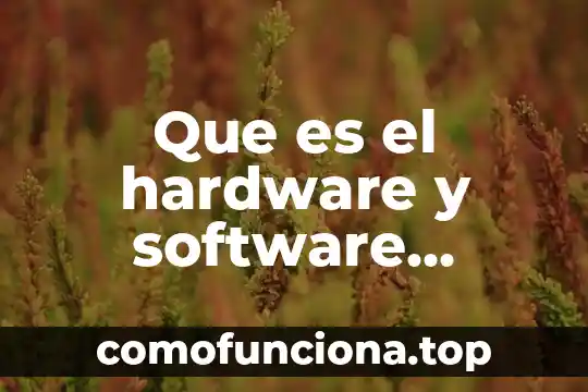 Que es un elemento tangible o intangible 5 Que es el hardware y software tangible