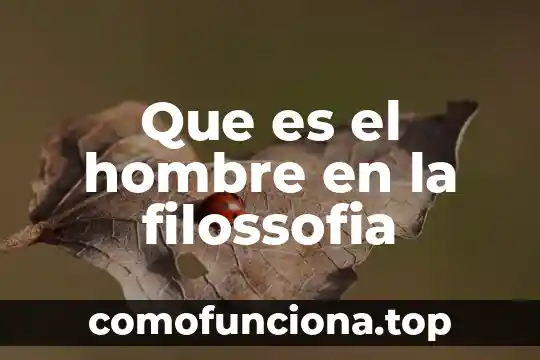 Que es para ti ser hombre o mujer 6 Que es el hombre en la filossofia