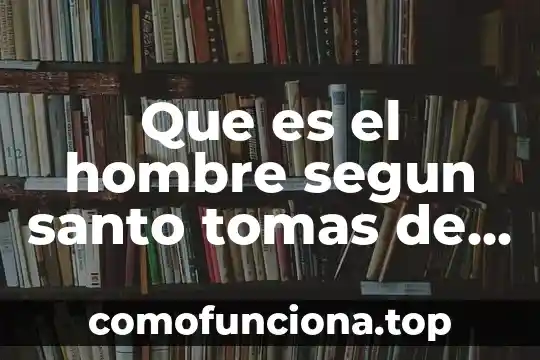 Pajo santo que es y los milagros que hace 8 Que es el hombre segun santo tomas de aquino