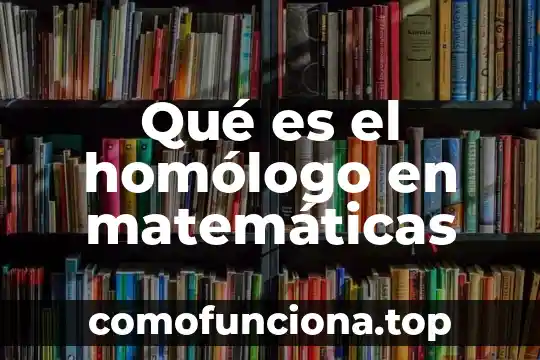 Que es figura matematicas 5 Qué es el homólogo en matemáticas