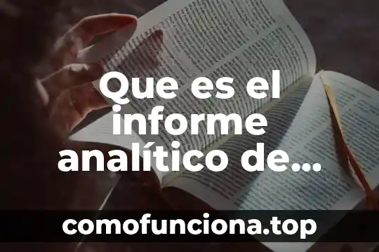 Qué es un informe de prácticas de hospital de enfermería 7 Que es el informe analítico de obligaciones diferentes de financiamientos