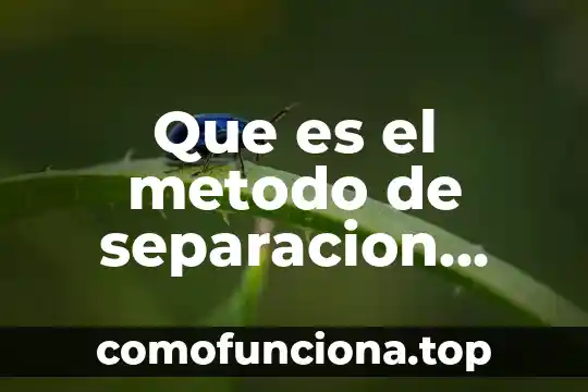 Que es un metodo de extraccion de adn 4 Que es el metodo de separacion extraccion