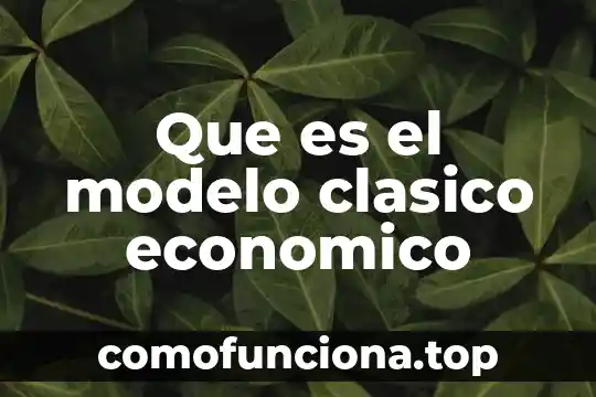 Que es el periodo clasico que significa 3 Que es el modelo clasico economico
