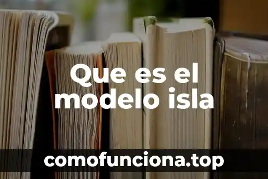 Modelo en la experimentación que es 5 Que es el modelo isla