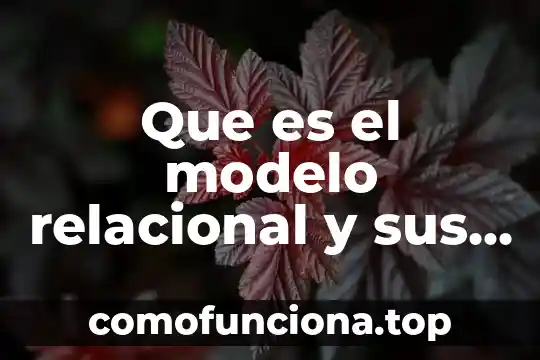 Que es un modelo relacional en access 4 Que es el modelo relacional y sus caracteristicas