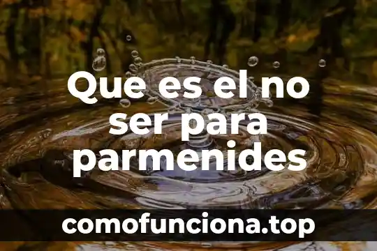 Que es ser agradadle 5 Que es el no ser para parmenides