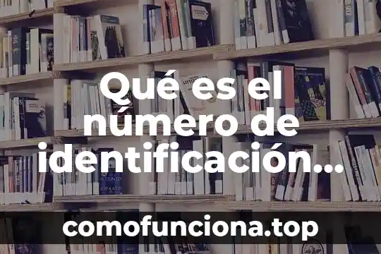 Que es claves de identificacion electronica confidencial 5 Qué es el número de identificación vehicular NIV