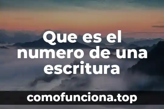 Que es el numero nui 6 Que es el numero de una escritura