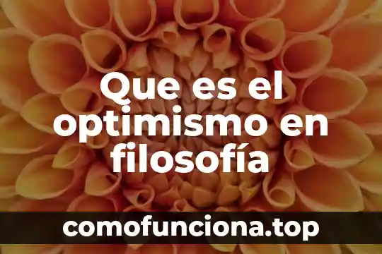 Que es el color en filosofia 3 Que es el optimismo en filosofía