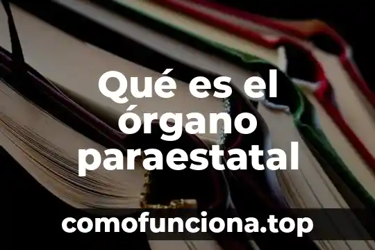 Qué es el órgano del ser humano 3 Qué es el órgano paraestatal