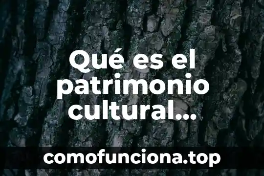 Qué es una transaccional compras definición 8 Qué es el patrimonio cultural nacional