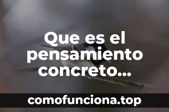 Que es inotropico definicion 8 Que es el pensamiento concreto definicion