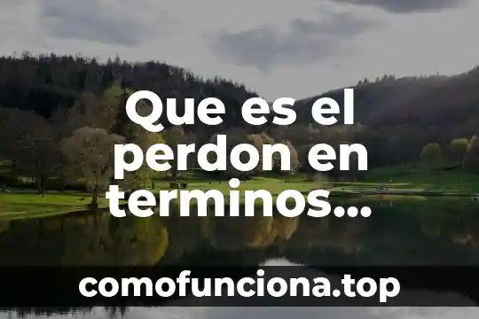Que es el dolor de estomago en terminos populares 4 Que es el perdon en terminos cristianos