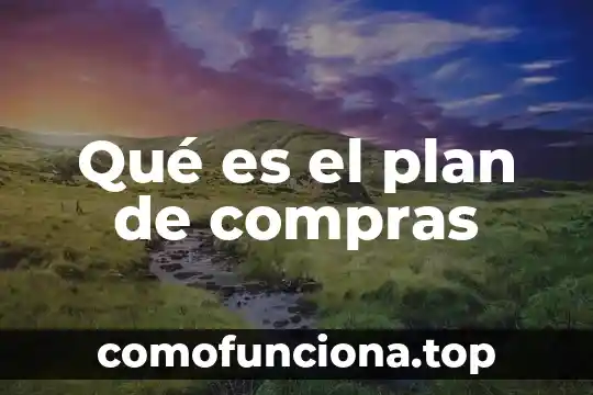 Que es plan de trabajo de auditoria 4 Qué es el plan de compras