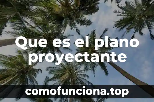 Que es plano en diseño 8 Que es el plano proyectante