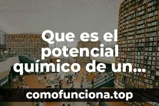 Que es la diferencia de potencial definición 4 Que es el potencial químico de un sistema termodinámico