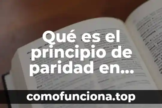 Lubbers arquitectura que es 7 Qué es el principio de paridad en administración