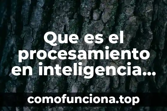 Que es el color artificial en los alimentos 3 Que es el procesamiento en inteligencia artificial