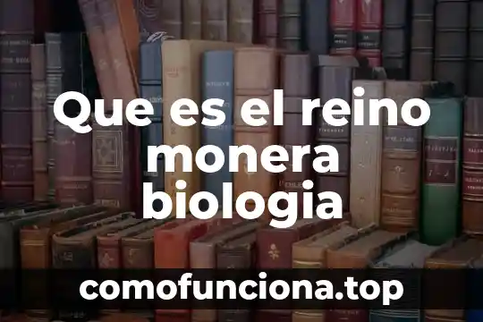 Que es el reino animal 3 Que es el reino monera biologia