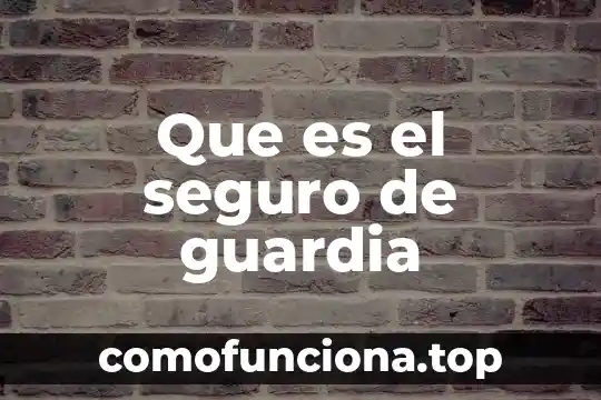 Qué es sexo seguro y sexo protegido 5 Que es el seguro de guardia