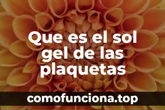 Que es un saludo al sol 4 Que es el sol gel de las plaquetas