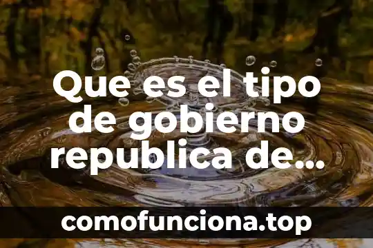 Instituciones de gobierno que es parte del legado virreinal 5 Que es el tipo de gobierno republica de que trata