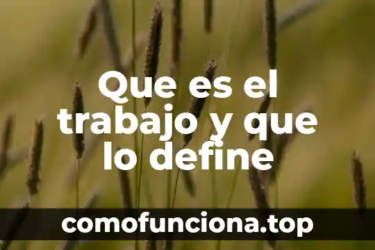 Define que es el teclado del computador 6 Que es el trabajo y que lo define
