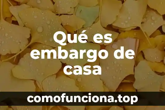 Qué es el logotipo de la casa de toño 7 Qué es embargo de casa