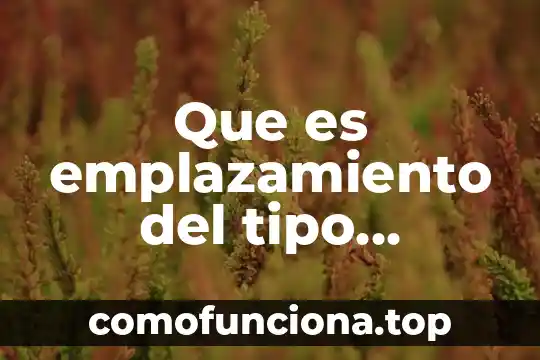 Que es emplazamiento en historia 4 Que es emplazamiento del tipo historico