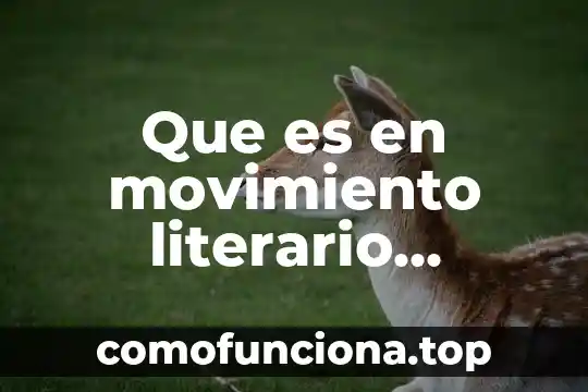 Que es el movimiento de objetos 4 Que es en movimiento literario hipervole