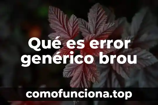 Qué es un movimiento en una cuenta 7 Qué es error genérico brou