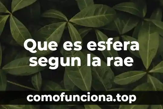 Que es una pija segun la rae 6 Que es esfera segun la rae