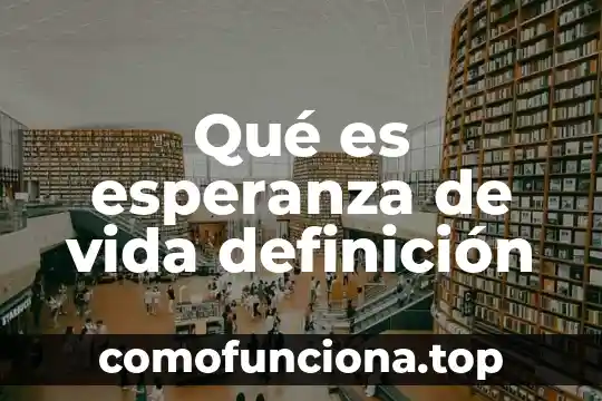 Que es una vida atormentada 3 Qué es esperanza de vida definición